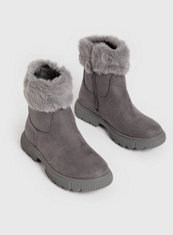 Faux fur hotsell cuff boots