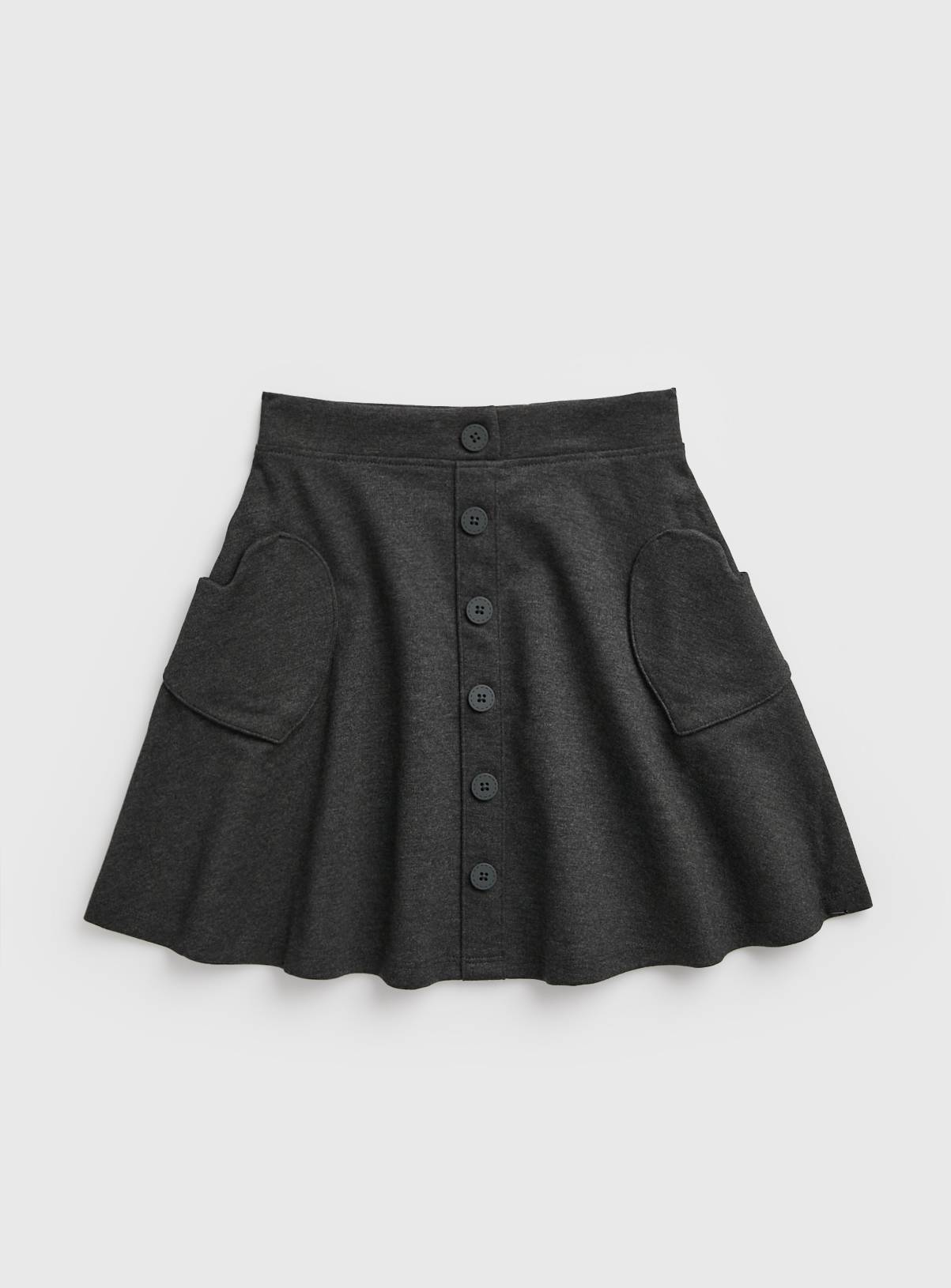 Grey Jersey Heart Pocket Skirt 11 years - Image 1