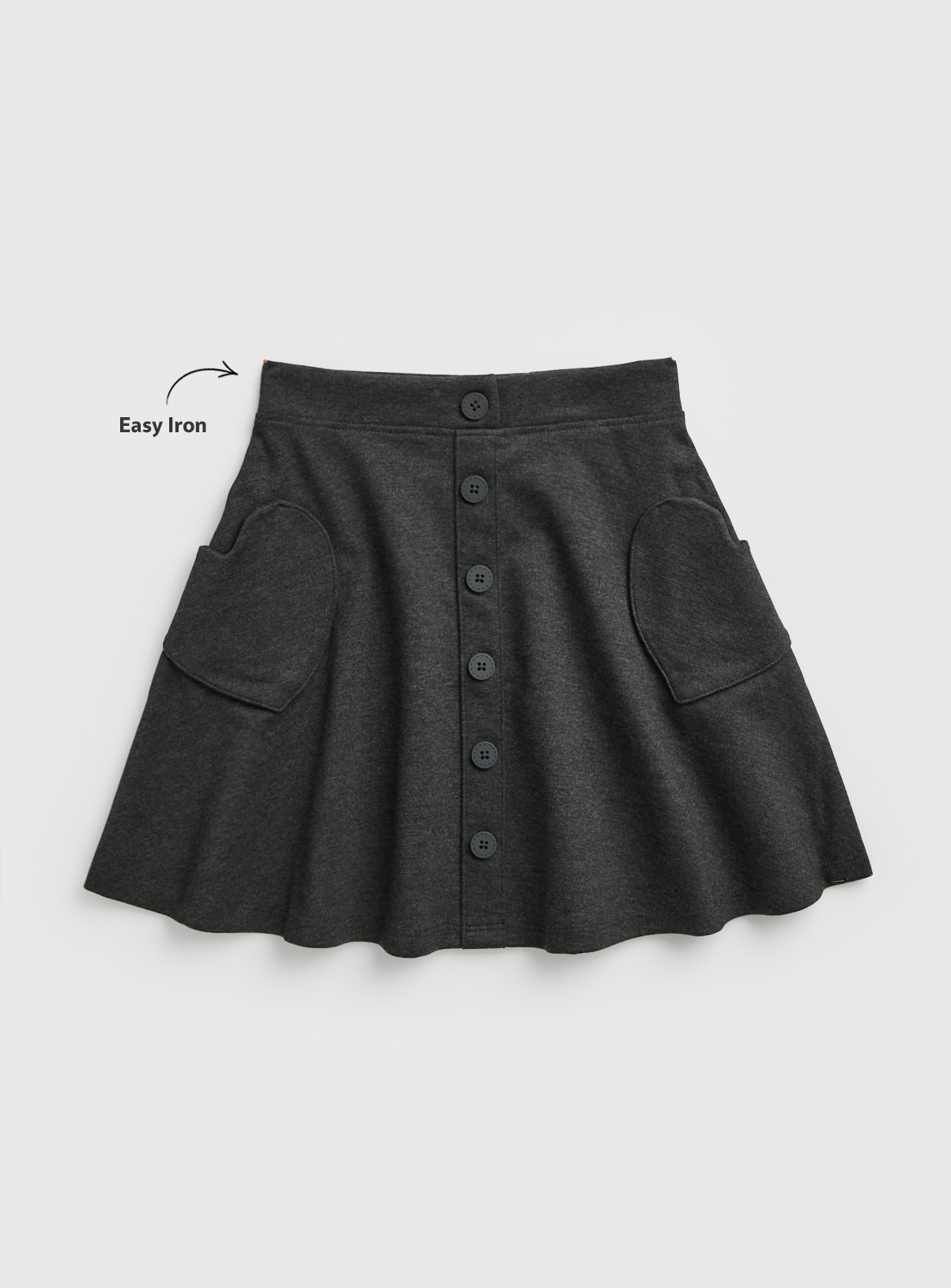 Grey Jersey Heart Pocket Skirt 11 years - Image 2 thumbnail