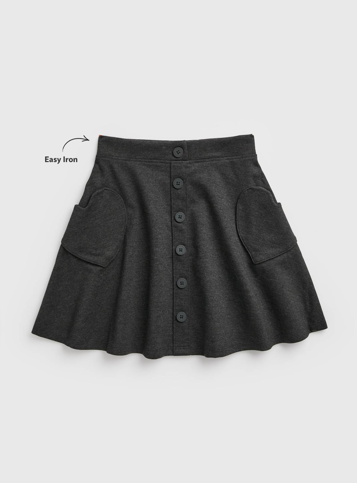 Grey Jersey Heart Pocket Skirt 11 years - Image 2