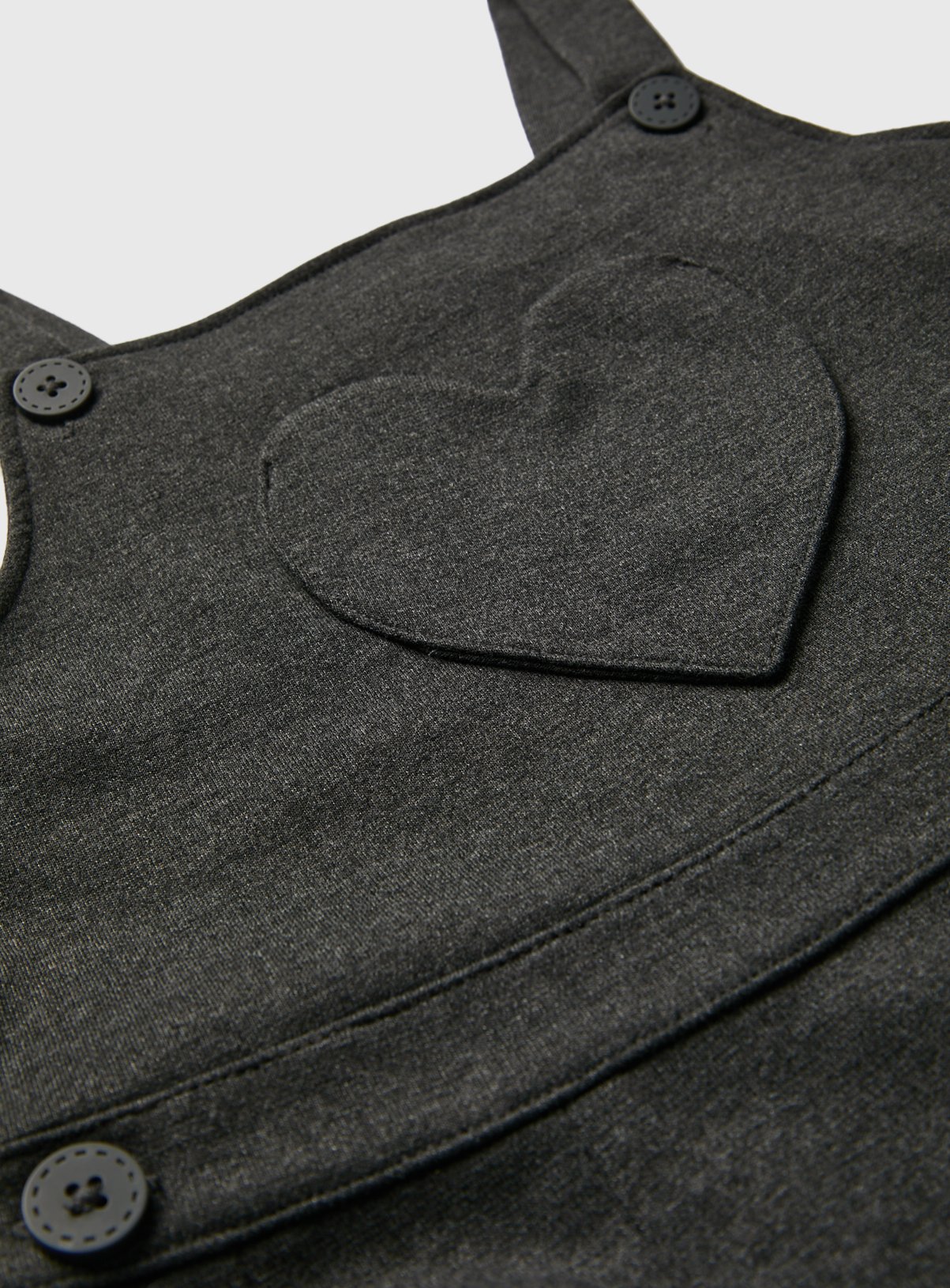 Grey Jersey Heart Pocket Pinafore 12 years - Image 2 thumbnail