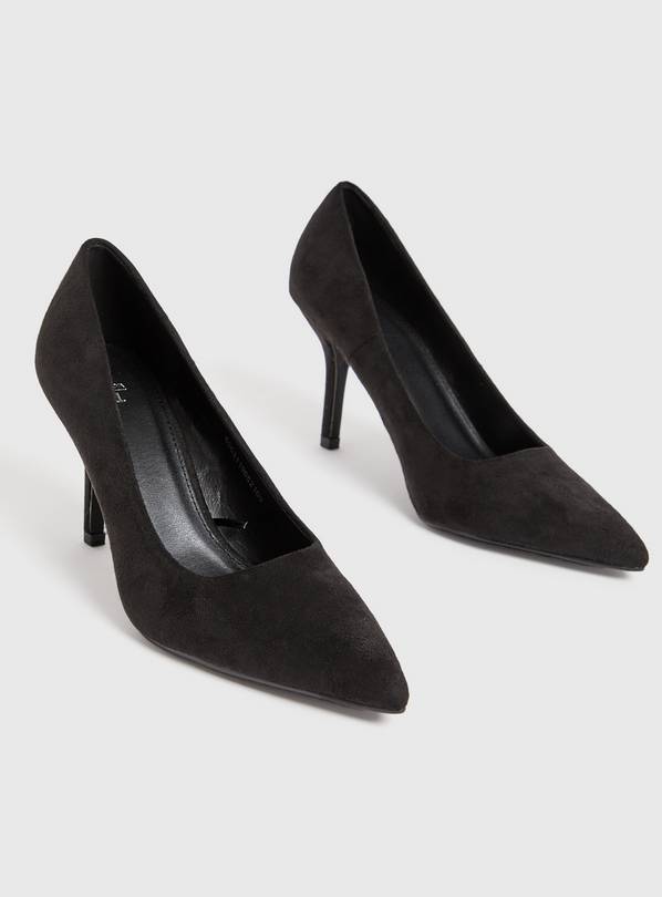 Suede hot sale black heels