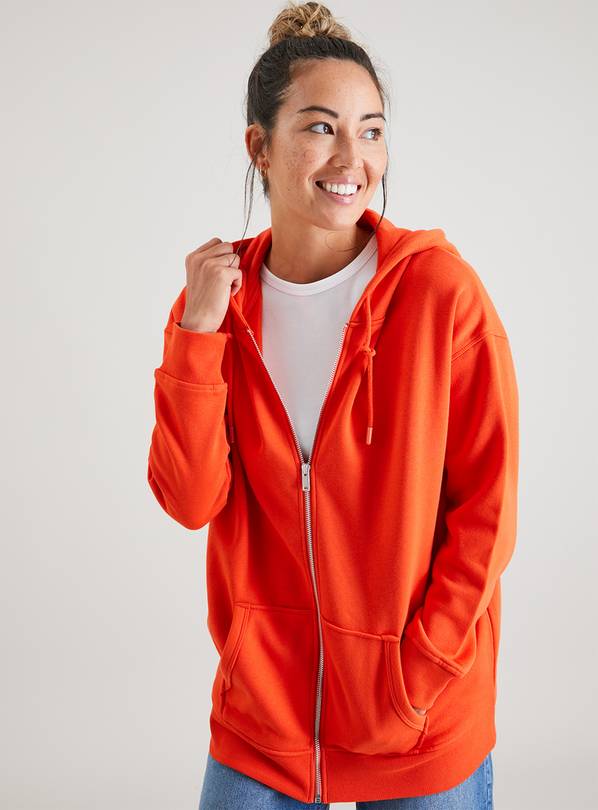 Oversized zip deals up hoodie women