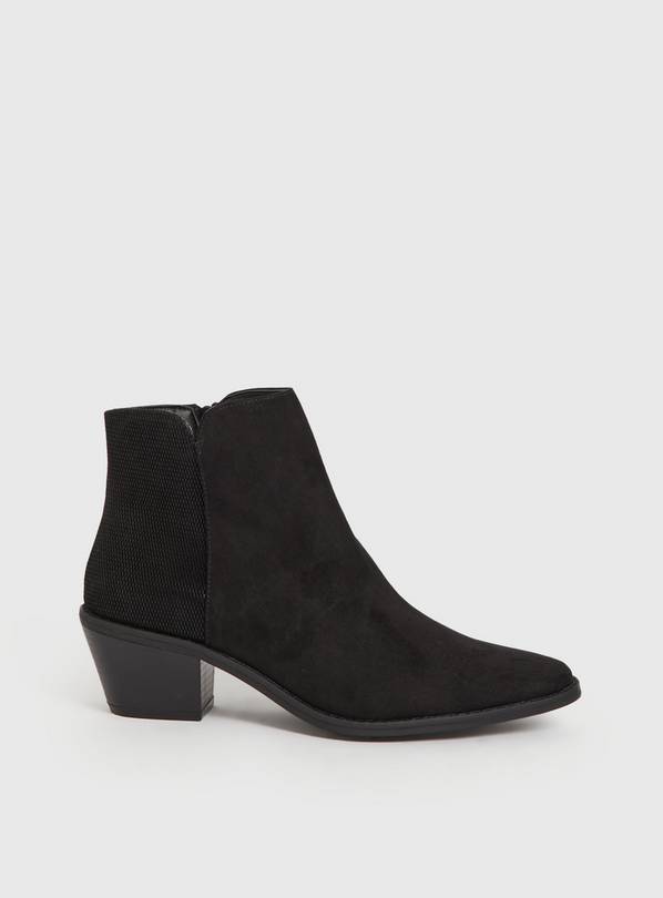 Black suede best sale western ankle boots