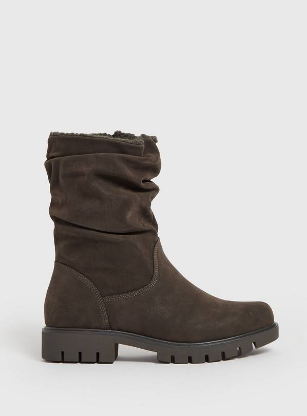 Grey ruched clearance boots