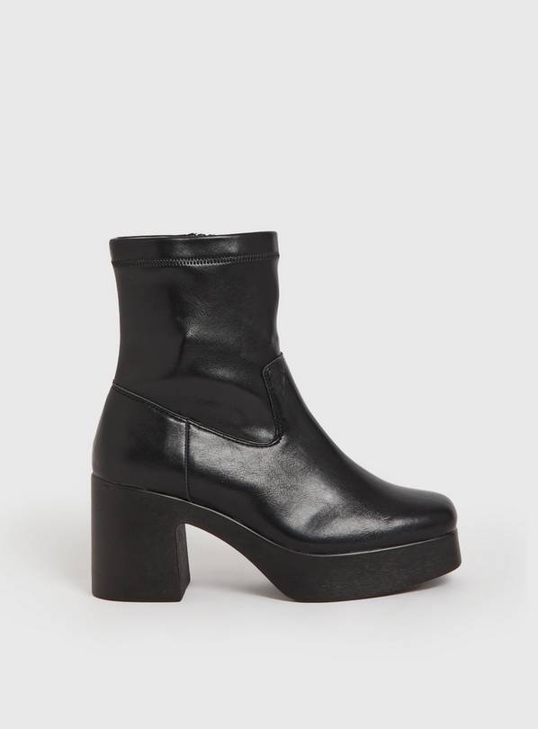 Buy Black Chunky Platform Ankle Boots 7 | Boots | Tu