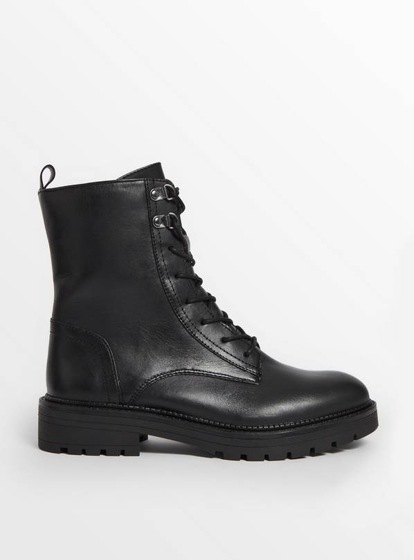 Leather ankle store boots with laces