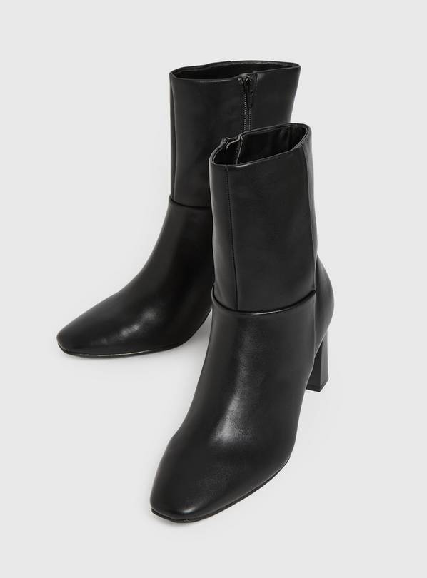 Black heeled ankle sales boots uk