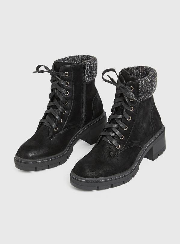 Womens heeled hot sale biker boots