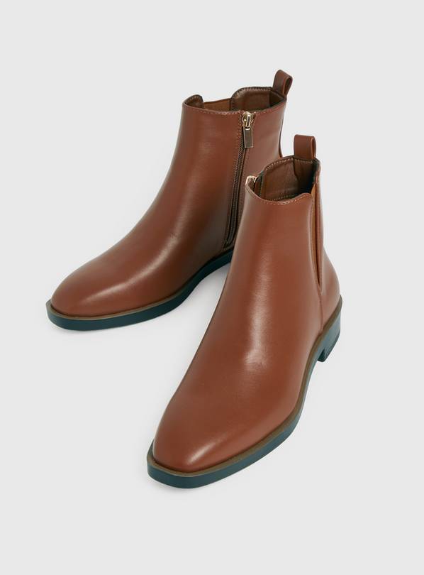 Faux leather chelsea boots on sale womens