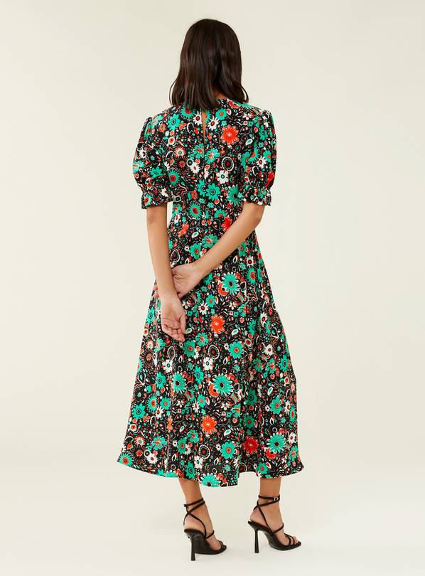 Buy Finery Mela Black Floral Midi Dress 16 Workwear Argos