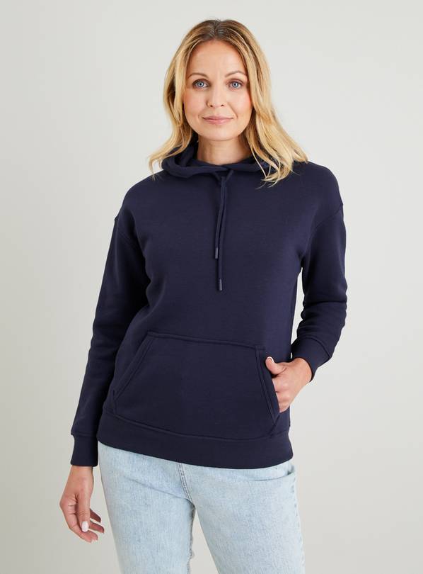 Women's Active Casual Thin Cotton Pullover Hoodie, Navy M, 1 Count