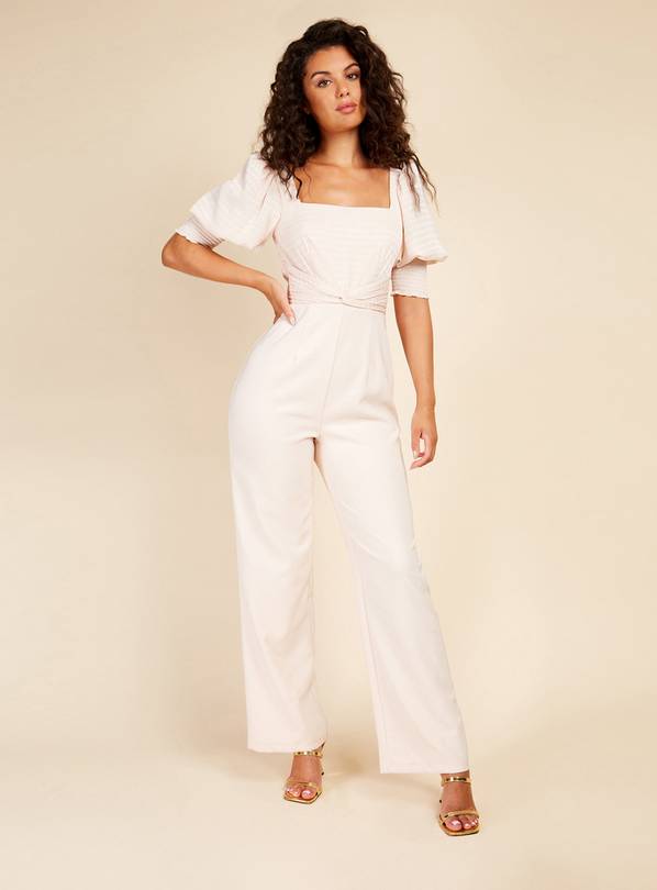 LITTLE MISTRESS Ecru Texture Jumpsuit 10