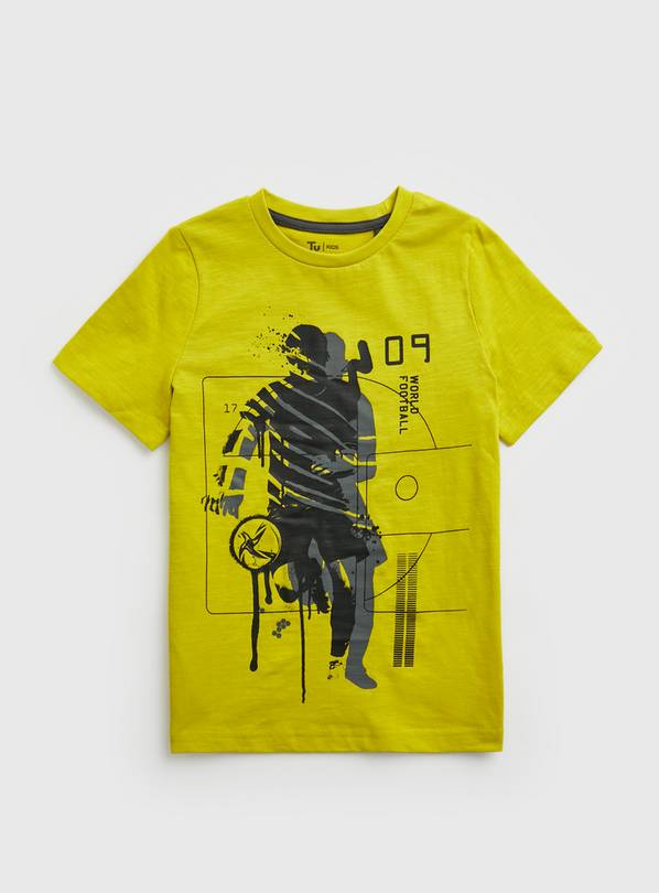 Yellow Football Graphic T-Shirt 11 years