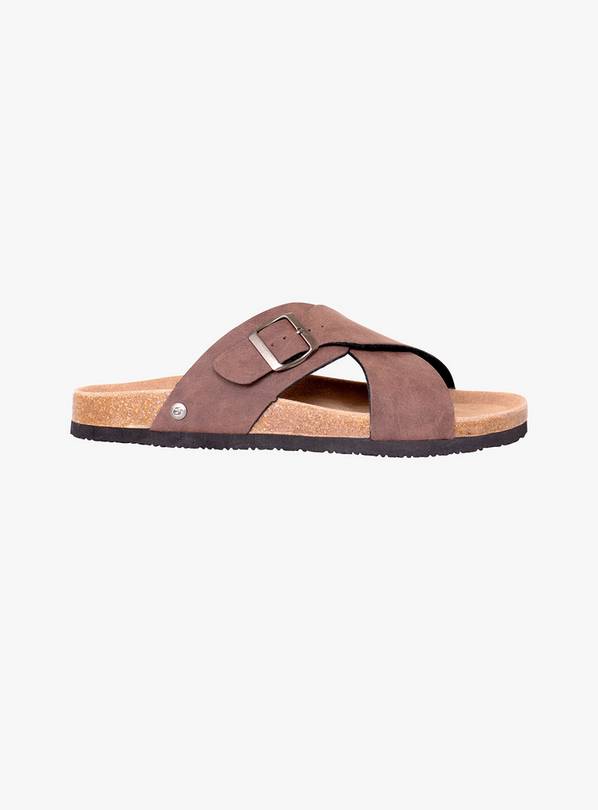 Buy BRAKEBURN Brown Crossover Sandal - 9 | Sandals and flip flops | Argos