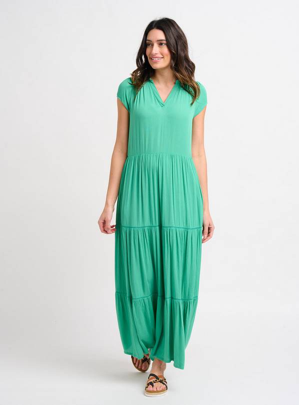 BRAKEBURN Green Wynn Maxi Dress - 10
