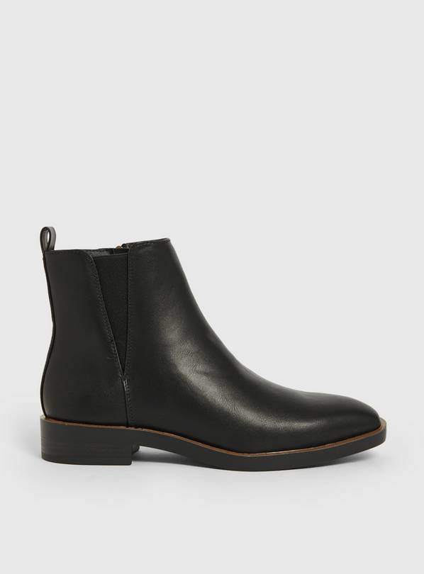 Faux leather chelsea hot sale boots