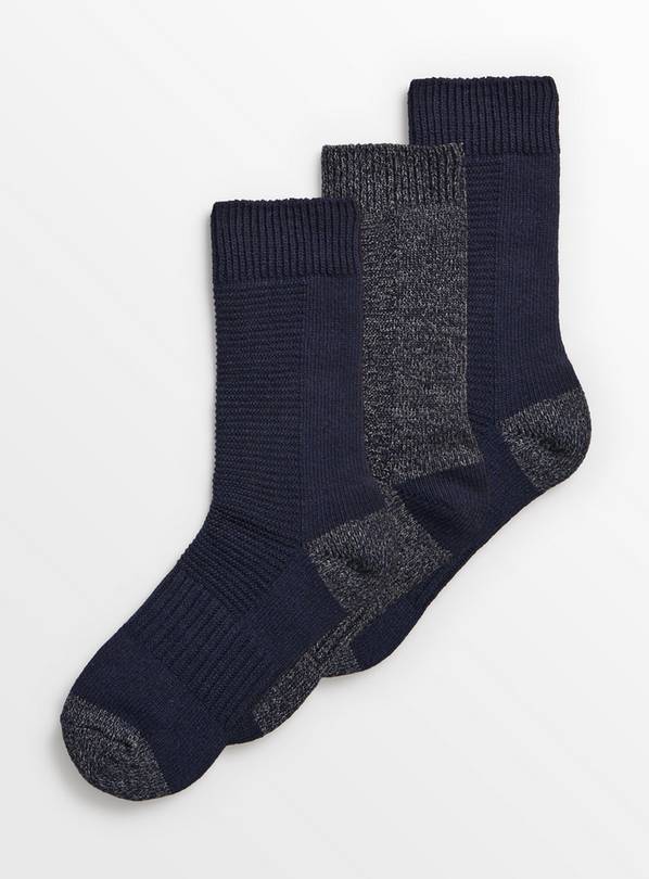 Buy Navy Thermal Socks 3 Pack 9-12 | Socks | Tu