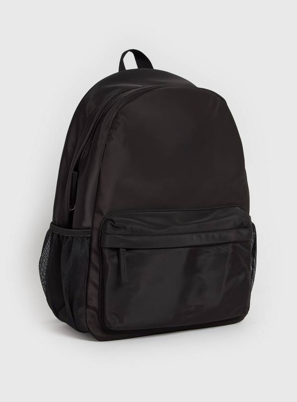 Plain Black Backpack One Size