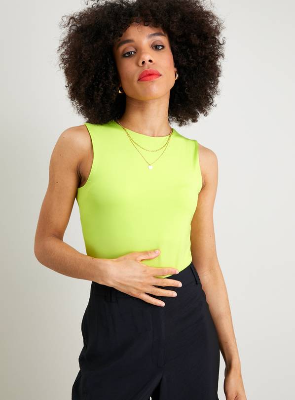 Buy Neon Lime Green Sleeveless Bodysuit 20 Tops Argos