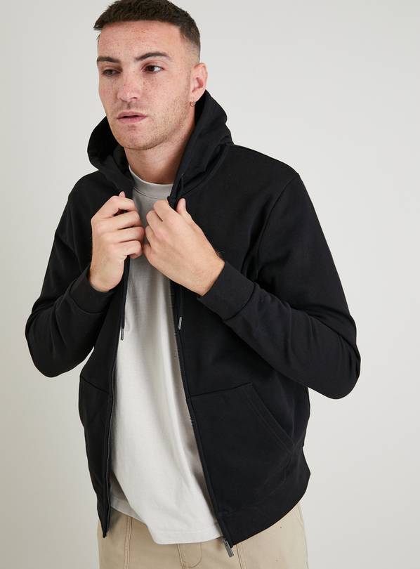 Zip Up Hoodie - Black