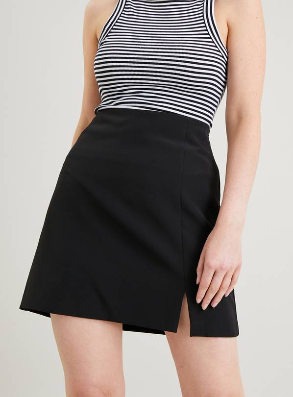 Black Side Split Mini Skirt 20