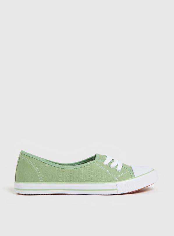 Buy Green Low Lace Canvas Pumps 5 Shoes Argos