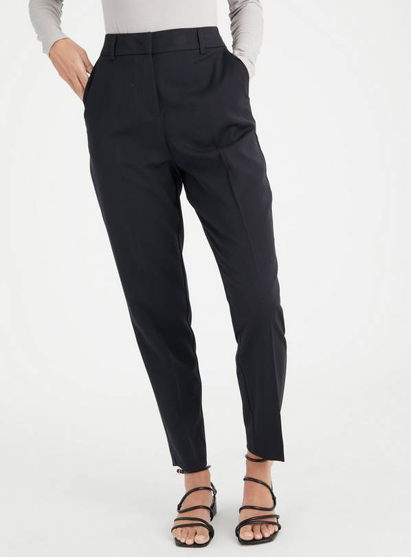 Buy Black Tapered Trousers 12R | Trousers | Tu