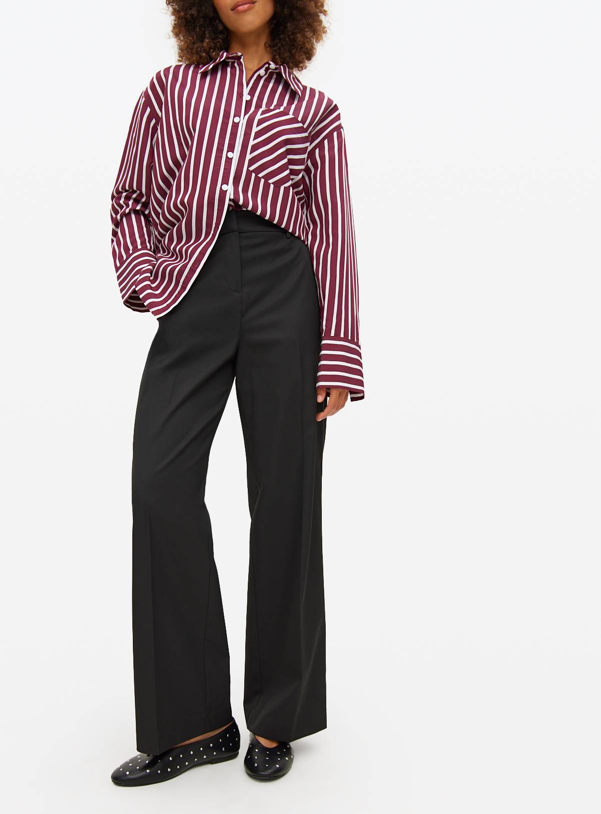 Black Wide Leg Trousers 22L - Image 1