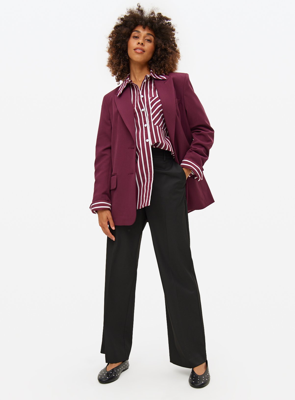 Black Wide Leg Trousers 22L - Image 2 thumbnail