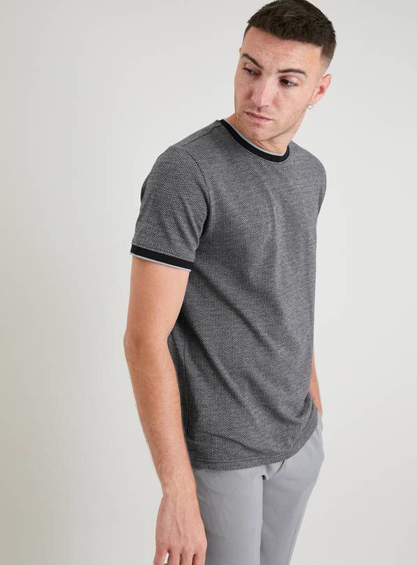 Buy Charcoal Grey Herringbone T-Shirt XXL | T-shirts and polos | Argos