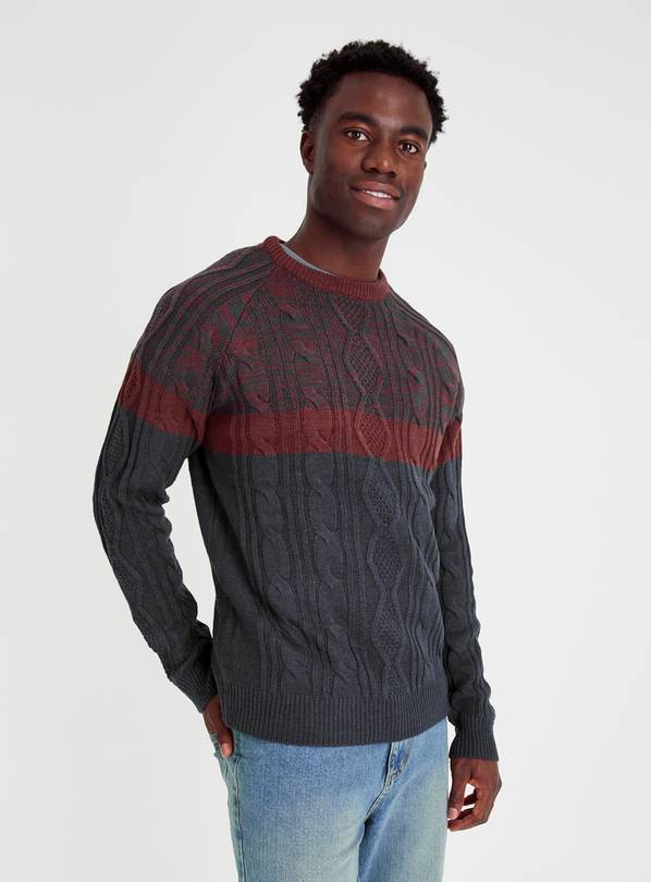 Buy Navy Space Dye Knitted Jumper XXL | Jumpers and cardigans | Argos