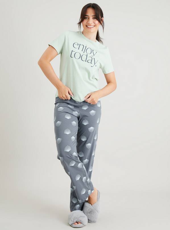 Buy Sage Green Enjoy Today Pyjamas 14 | Pyjamas | Argos