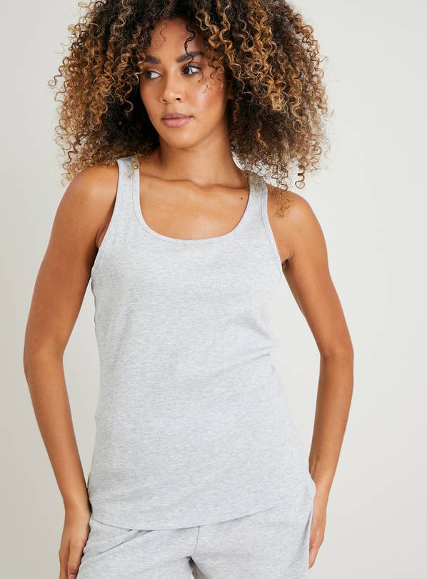 Buy Grey Ribbed Tank Top 22, Camisoles and vests