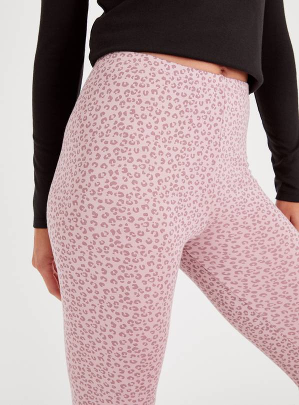 Buy Heat Active Pink Leopard Maximum Warmth Thermal Leggings 8 | Thermals |  Argos