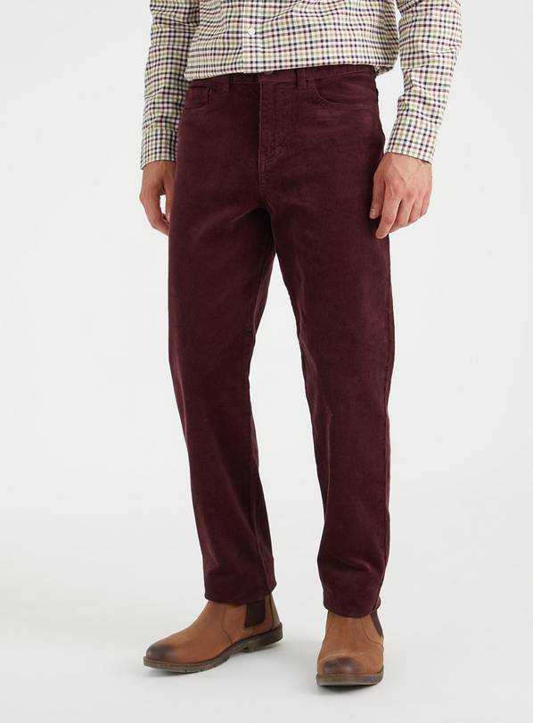 Aubergine Corduroy Trousers 36L