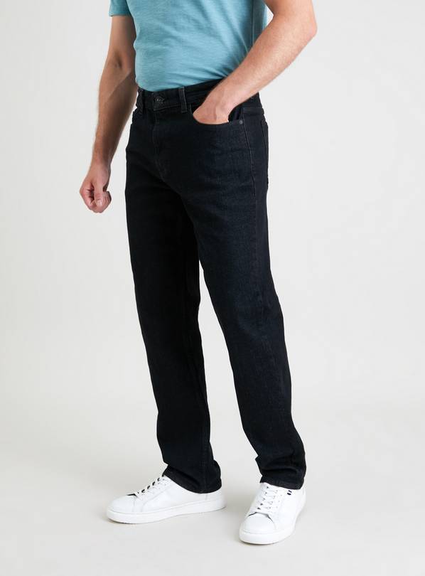 Black straight leg jeans 2024 mens