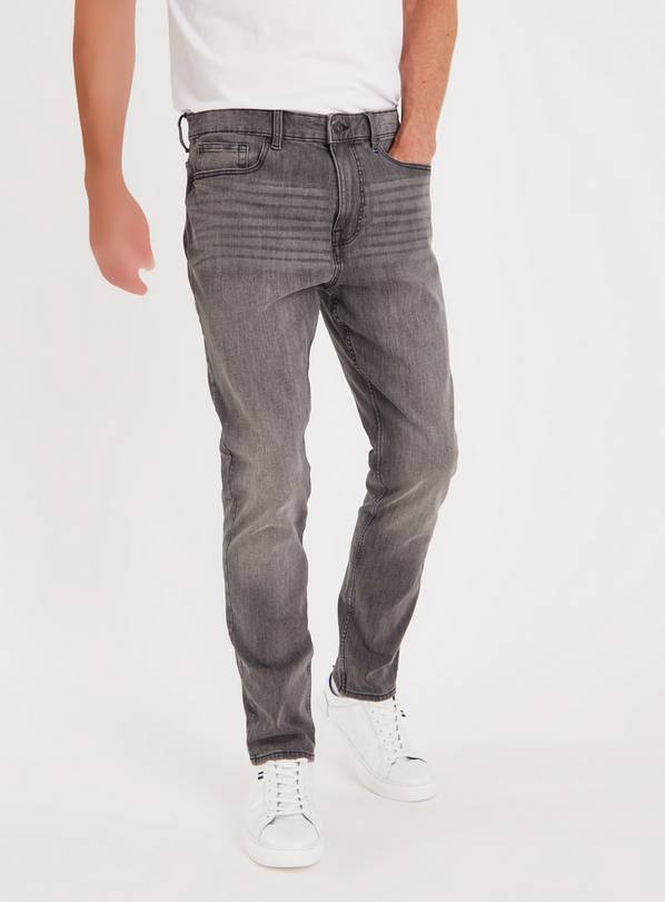 Buy Grey Denim Flexi Stretch Skinny Fit Jeans 40R, Jeans