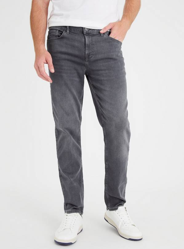 Buy Ultimate Comfort Grey Slim Fit Jeans With Stretch 36S, Jeans