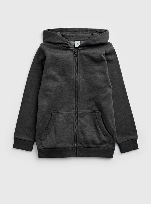 Charcoal Zip Through Hoodie  8 years