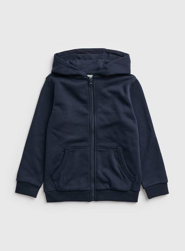 Navy Zip Through Hoodie 9 years