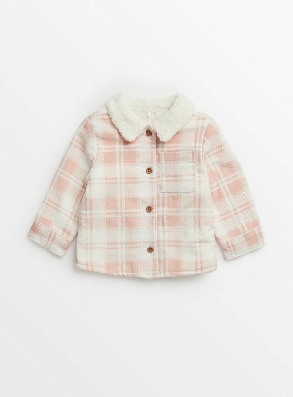 Pink Check Shacket Up to 3 mths