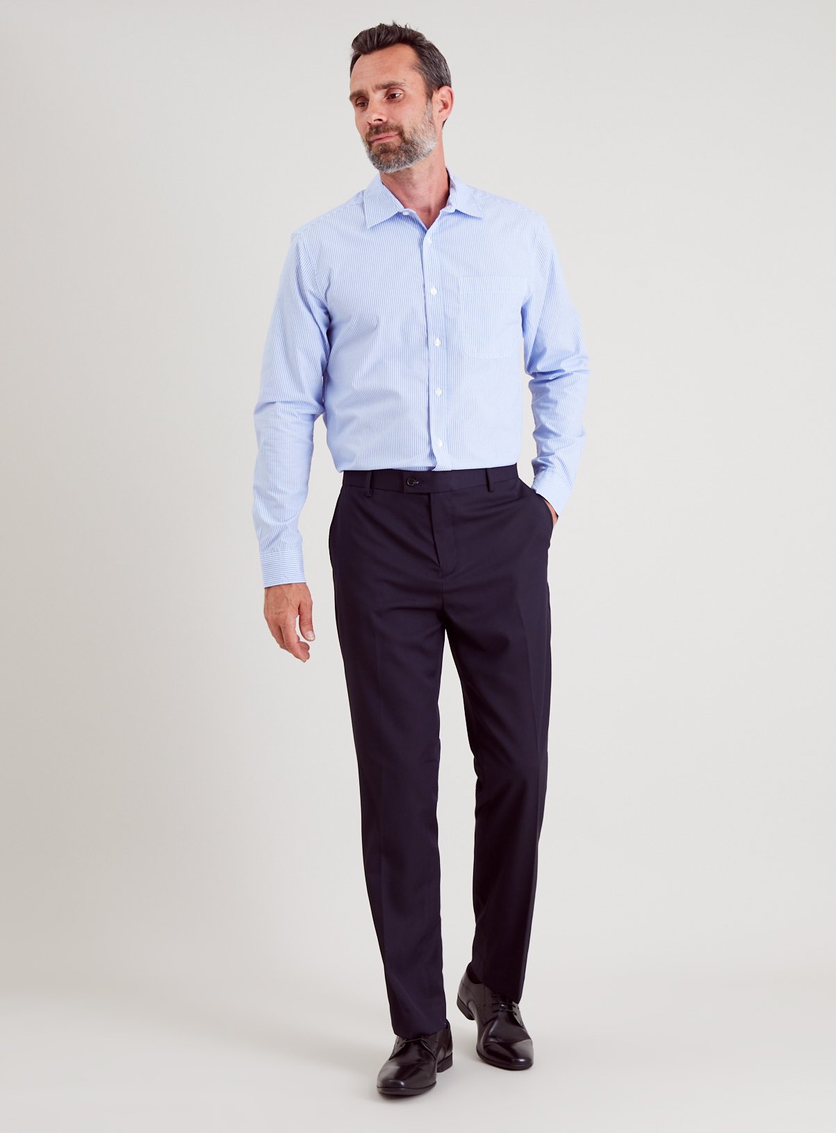 Charcoal Grey Tailored Fit Trousers  W42 L31 - Image 2 thumbnail