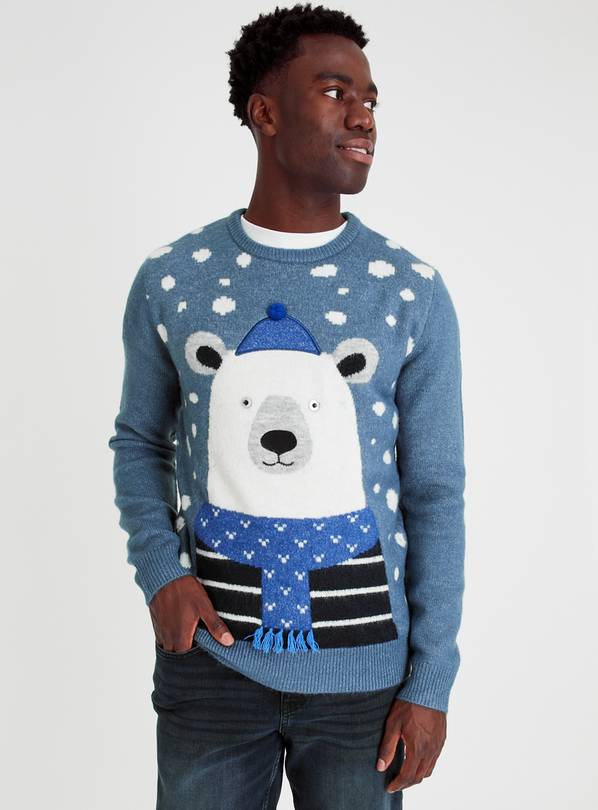 Men's Family Dressing Christmas Polar Bear Jumper XL