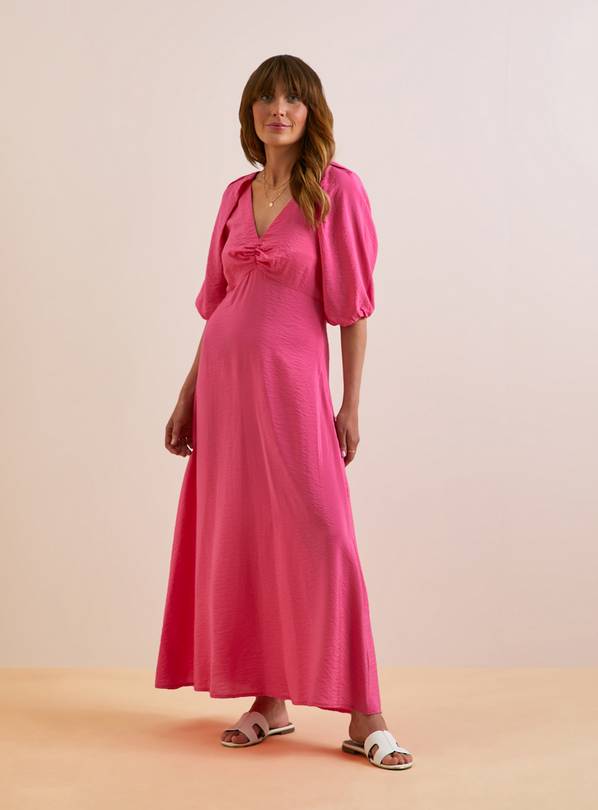 Everbelle Pink Tuck Sleeve Maxi Dress 8