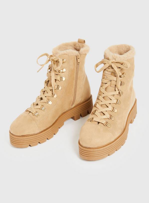 Beige store hiking boots