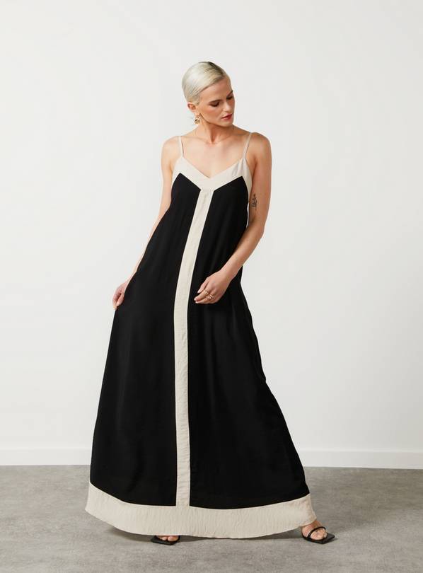 For All The Love Tie Back Colour Block Maxi Dress - 6