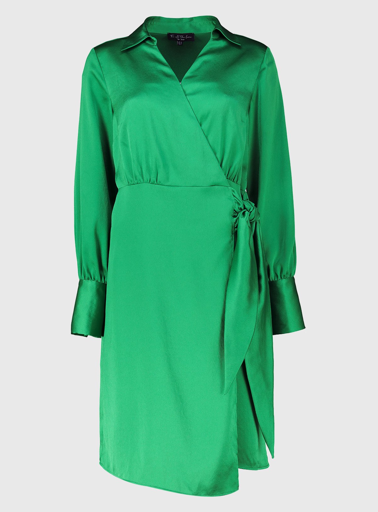 For All The Love Satin Tie Shirt Dress 16 - Image 6 thumbnail