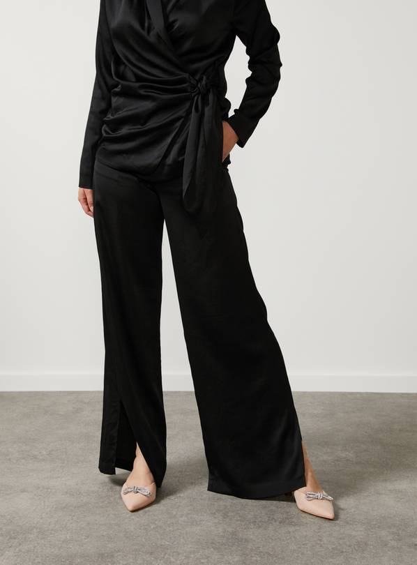 For All The Love Satin Coord Wide Leg Trouser - 18