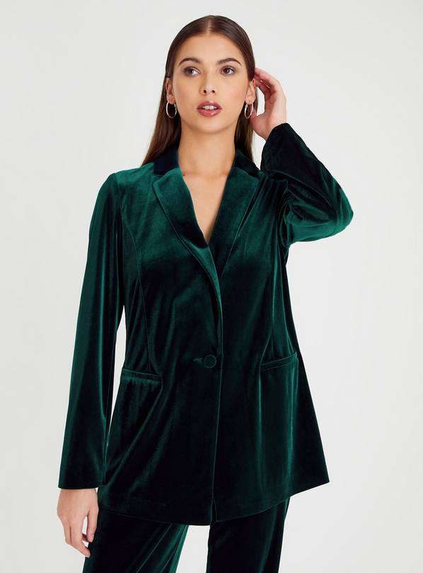Buy Dark Green Velvet Coord Blazer 18 | Jackets | Tu